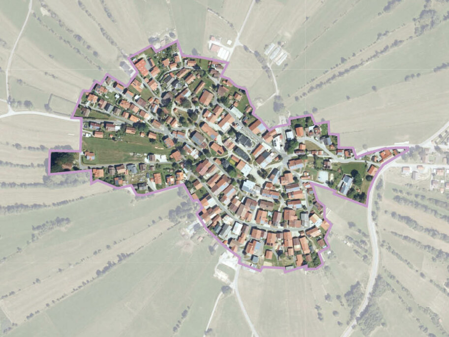 Luftbild von Kreuzberg Dorf in der Stadt Freyung