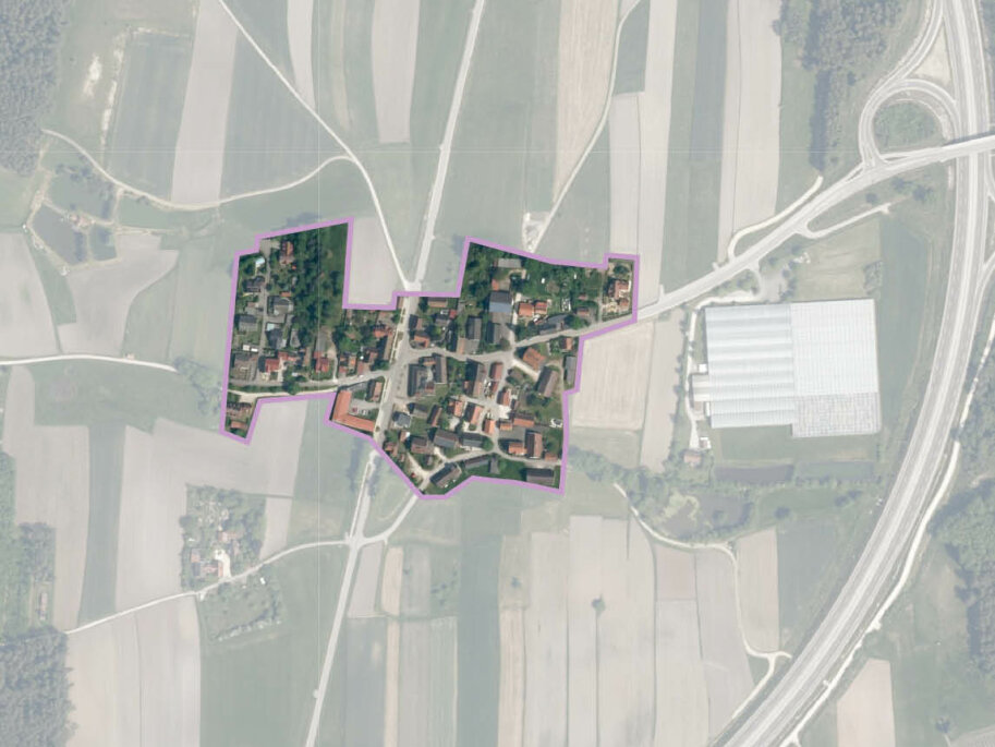 Luftbild des Ortteils Wernsbach in der Gemeinde Georgensgmünd 